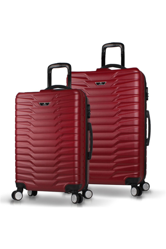 Ensemble de valises (2 pièces) - Rouge bordeaux