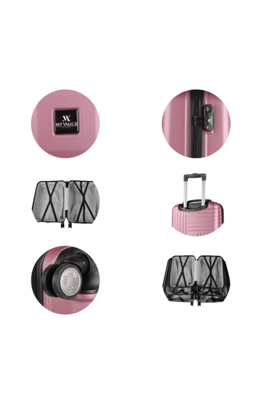 Ensemble de valises (2 pièces) - Or rose