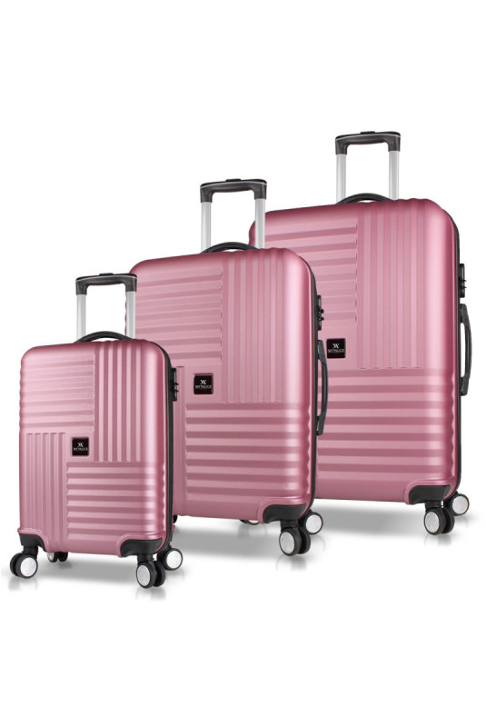 Ensemble de valises (3 pièces) - Or rose