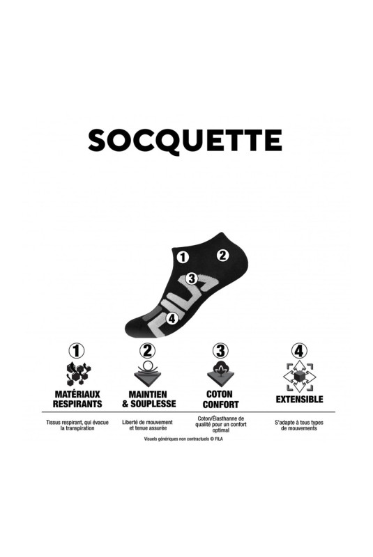 Lot de 6 chaussettes basses Fila