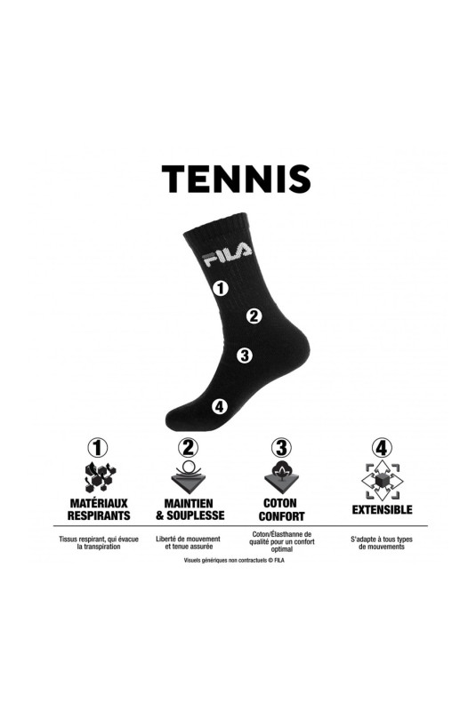 Chaussettes tennis lot de 12 Fila