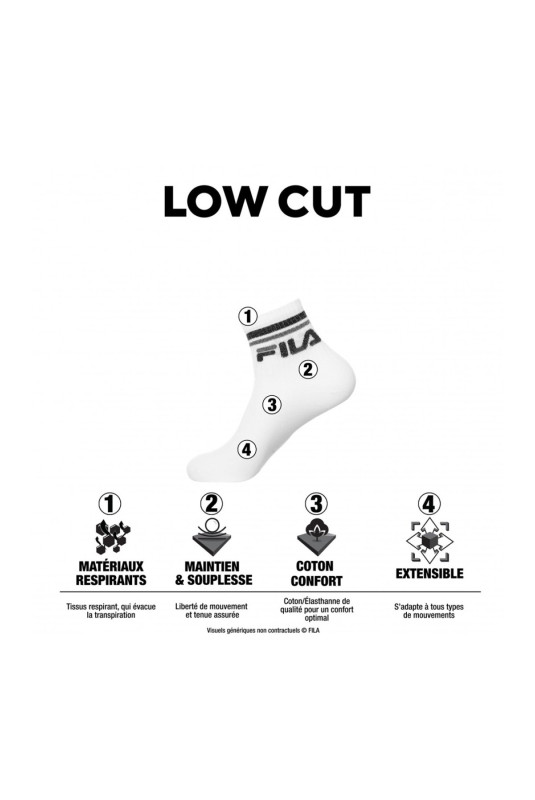 Lot de 6 paires de chaussettes Lowcut Fila
