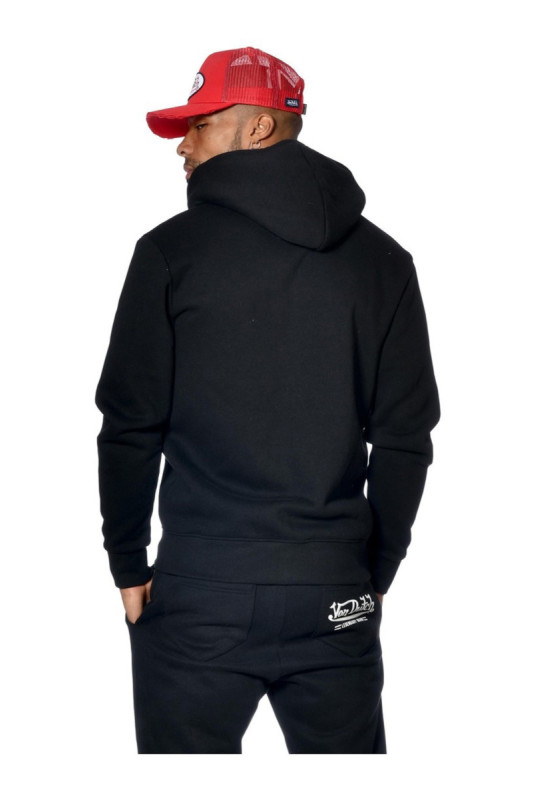 Sweat zippé à capuche manches longues