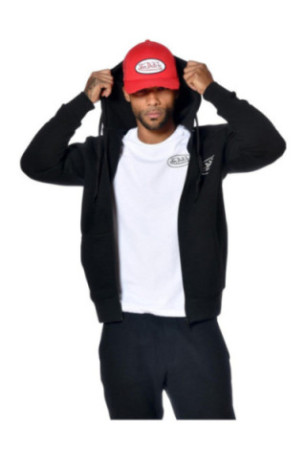 Sweat zippé à capuche manches longues