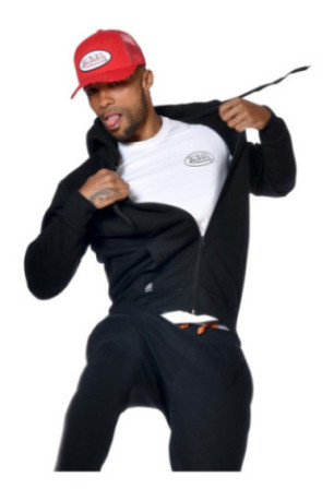 Sweat zippé à capuche manches longues