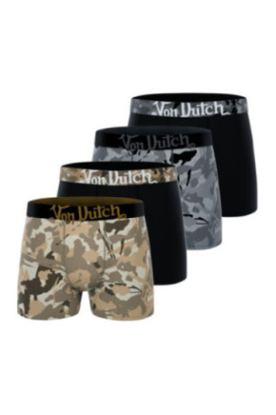 Lot de 4 boxers camouflage et uni