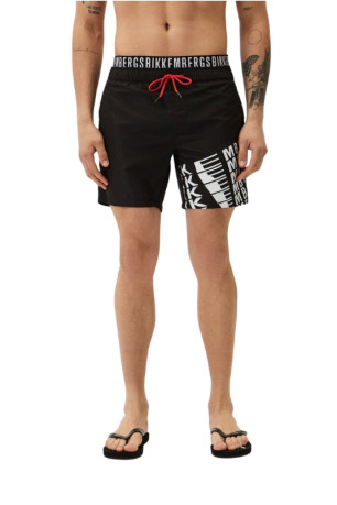 Short de bain taille élastiquée logo Bikkembergs