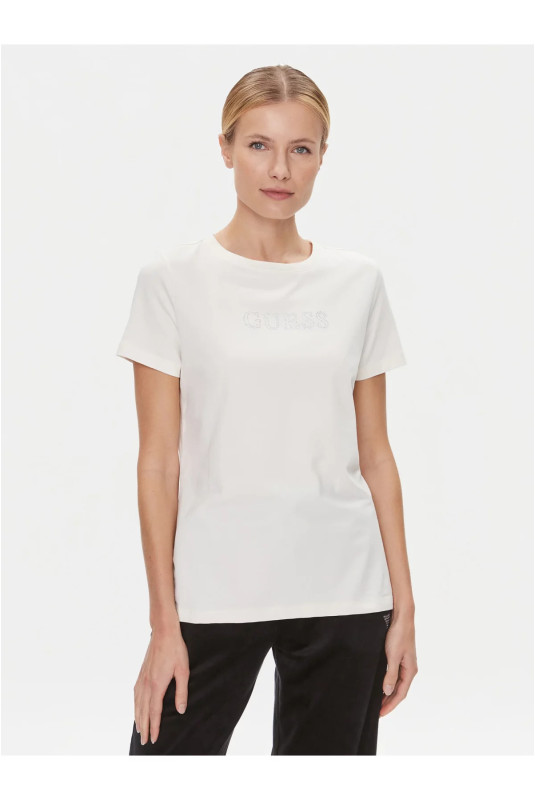 TShirt MC coton strassé Guess jeans