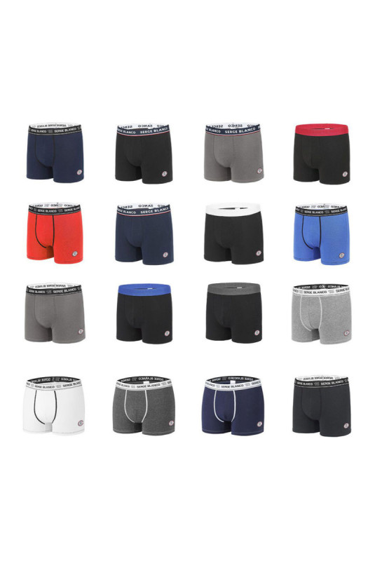 Lot de 16 boxers Pack surprise Serge blanco