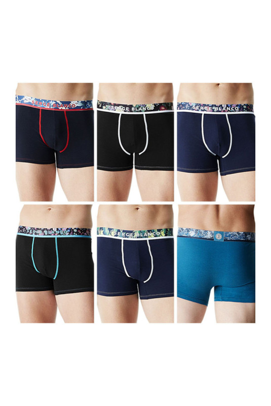 Lot de 6 boxers Serge blanco