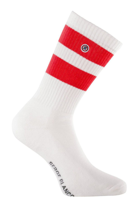 Lot de 6 paires de chaussettes Crew Serge blanco