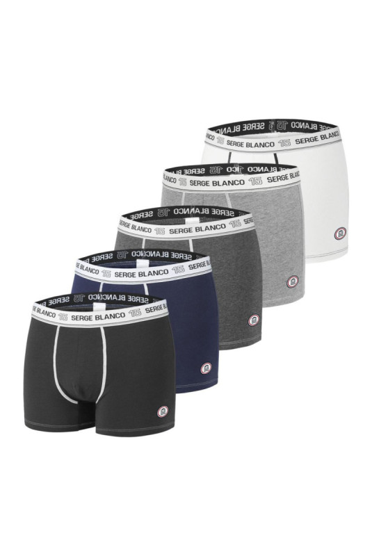 Lot de 5 boxers Serge blanco