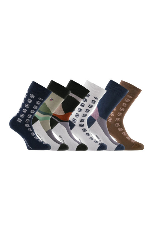 Lot de 6 paires de chaussettes Serge blanco