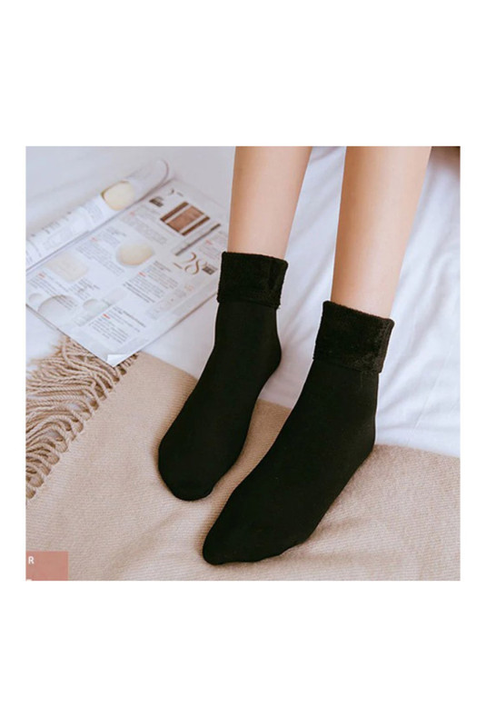 Chaussettes Thermiques avec intérieur Polaire - Taille Unique - Noir SHOP STORY