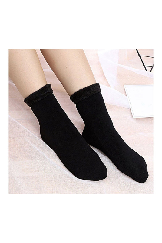 Chaussettes Thermiques avec intérieur Polaire - Taille Unique - Noir SHOP STORY
