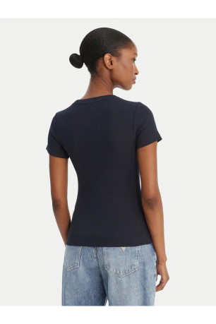 TShirt MC coton côtelé Guess jeans