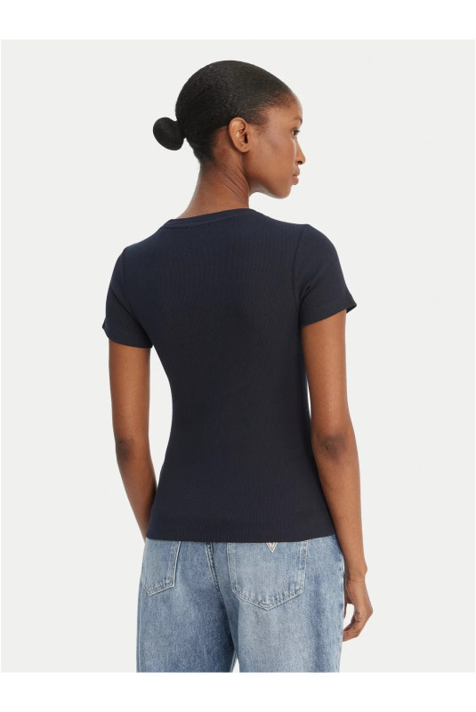 TShirt MC coton côtelé Guess jeans