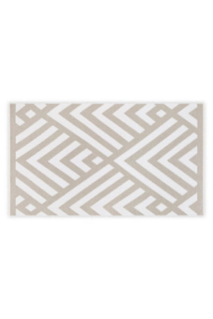 Fouta (Serviette de plage) - Gris chaud Blanc
