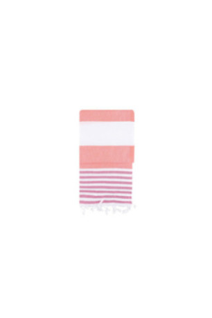 Fouta (Serviette de plage) - Fuchsia blanc