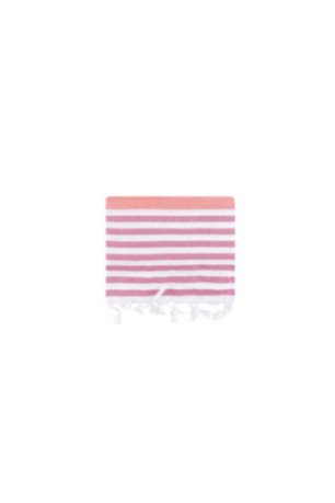 Fouta (Serviette de plage) - Fuchsia blanc