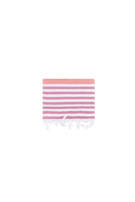 Fouta (Serviette de plage) - Fuchsia blanc