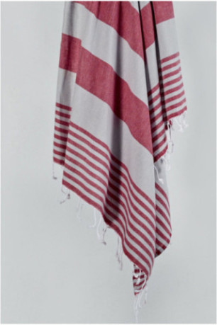 Fouta (Serviette de plage) - Gris Rouge