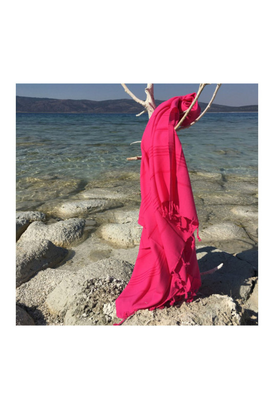 Fouta (Serviette de plage) - Fuchsia