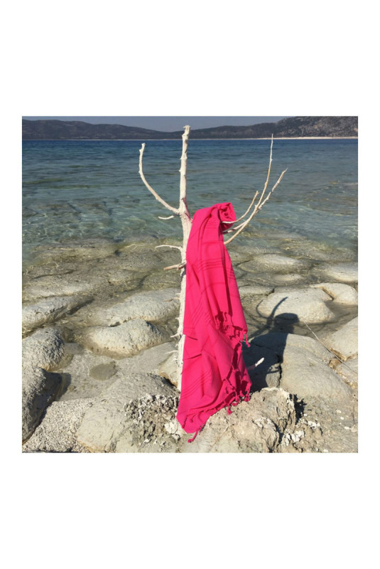 Fouta (Serviette de plage) - Fuchsia