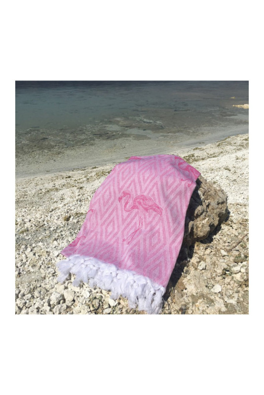 Fouta (Serviette de plage) - Fuchsia