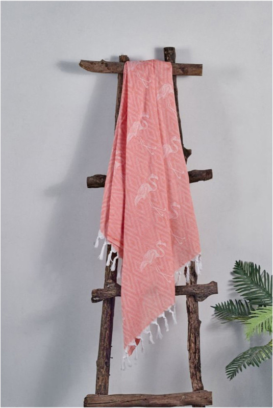 Fouta (Serviette de plage) - Saumon