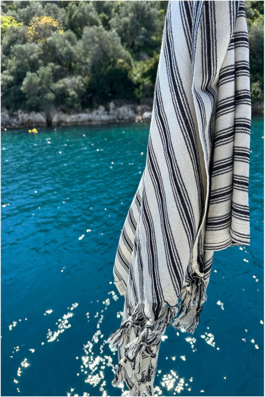 Fouta (Serviette de plage) - Noir