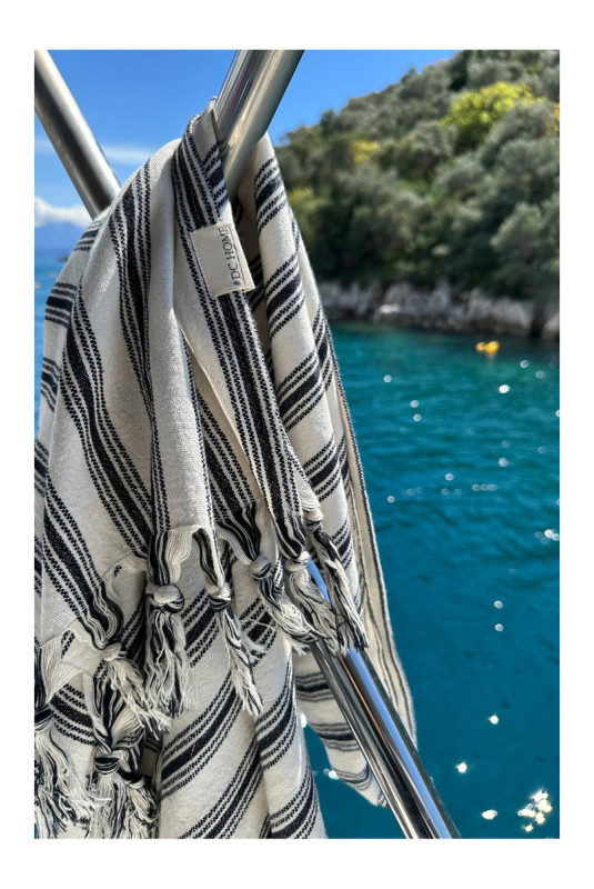 Fouta (Serviette de plage) - Noir