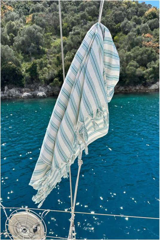 Fouta (Serviette de plage) - Menthe