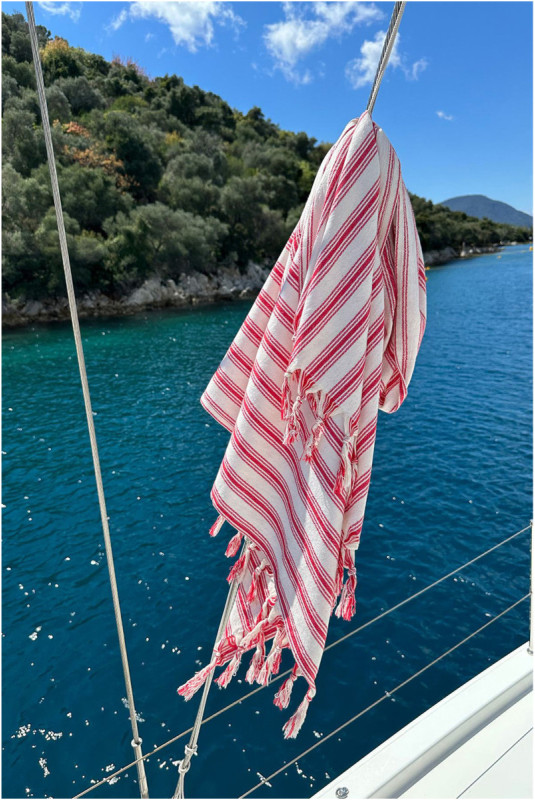Fouta (Serviette de plage) - Rouge