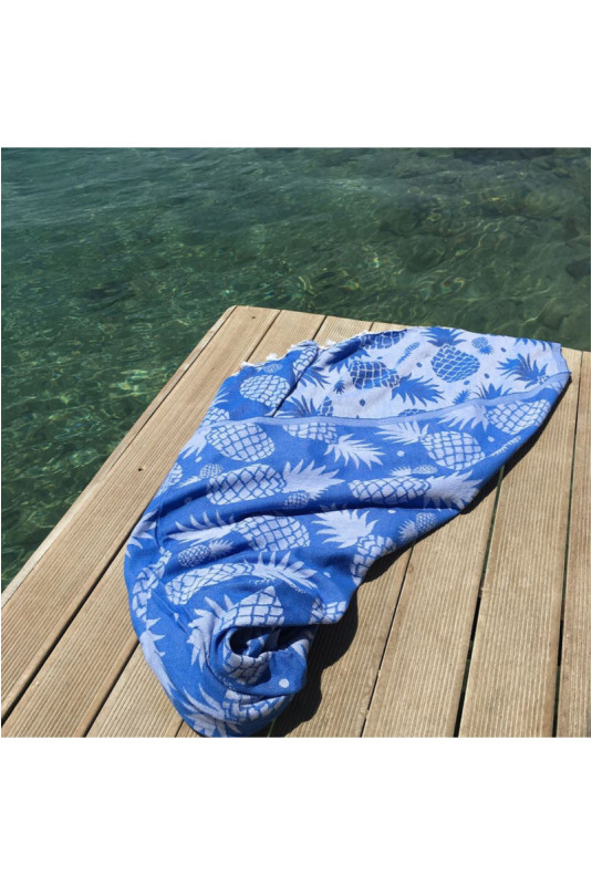 Fouta (Serviette de plage) - Bleu