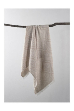 Fouta (Serviette de plage) - Beige Blanc