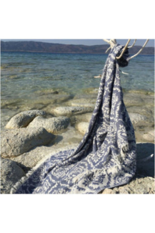 Fouta (Serviette de plage) - Bleu foncé