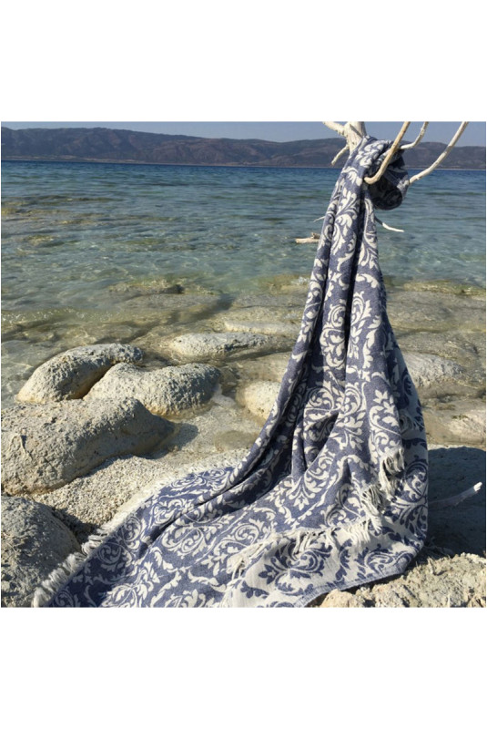 Fouta (Serviette de plage) - Bleu foncé