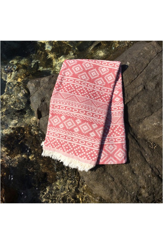 Fouta (Serviette de plage) - Rouge