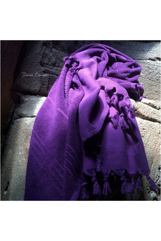 Fouta (Serviette de plage) - Prune