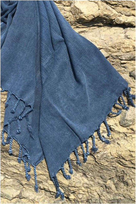 Fouta (Serviette de plage) - Bleu foncé