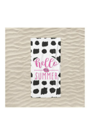 Serviette de plage - Noir et blanc