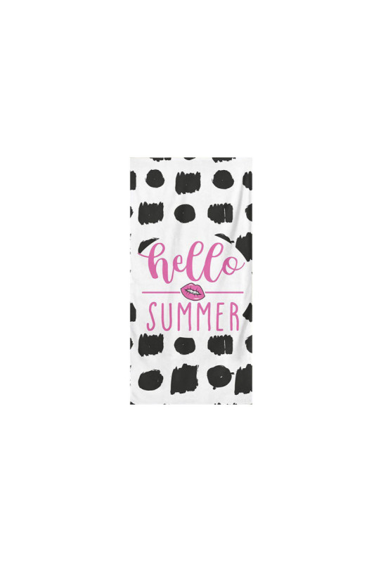 Serviette de plage - Noir et blanc