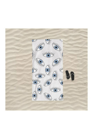 Serviette de plage - Blanc Bleu