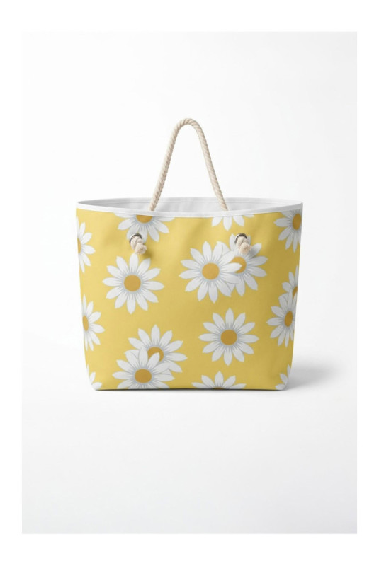 Sac de plage - Jaune Blanc