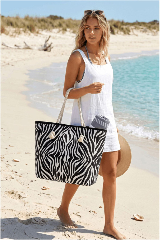 Sac de plage - Noir et blanc