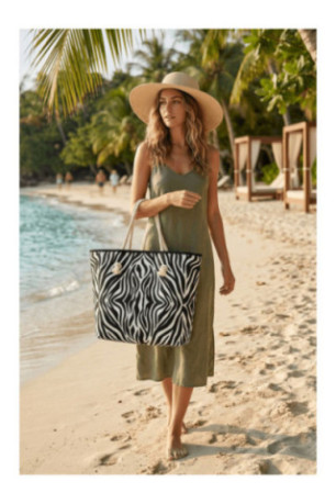 Sac de plage - Noir et blanc