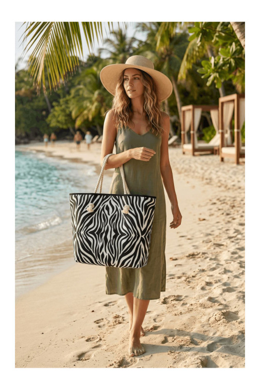Sac de plage - Noir et blanc