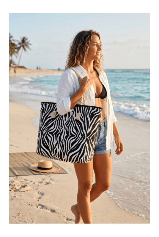 Sac de plage - Noir et blanc