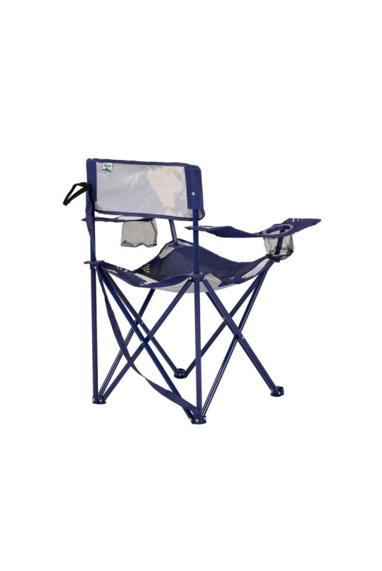 Chaise de camping - Bleu marine et blanc